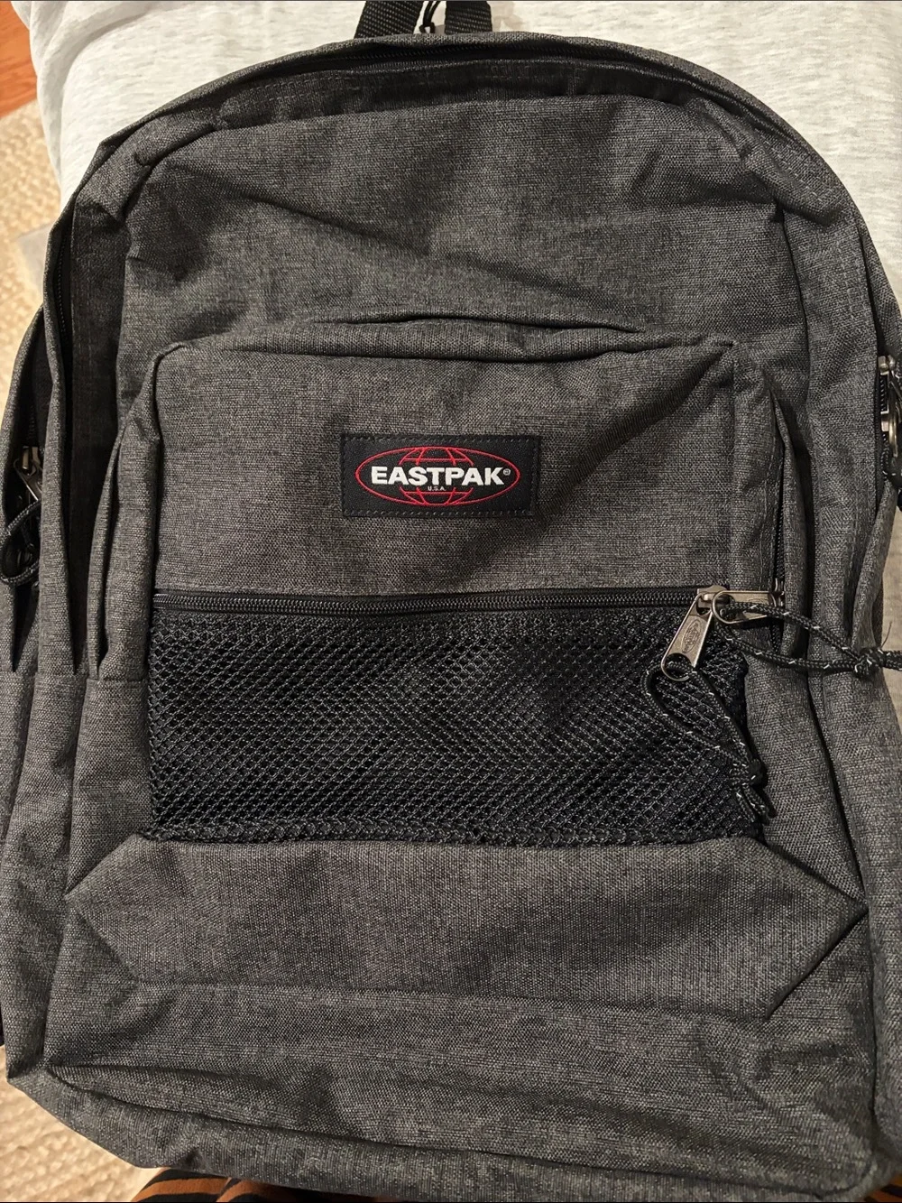 EASTPAK PINNACLE BLACK DENIM BACKBACK/NWT